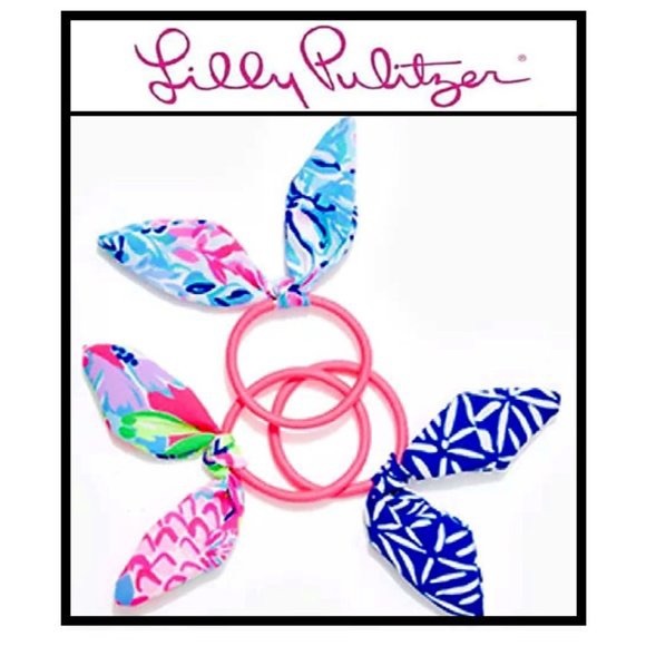 Lilly Pulitzer Accessories - Lilly Pulitzer Zanzibar Blu hair tie set